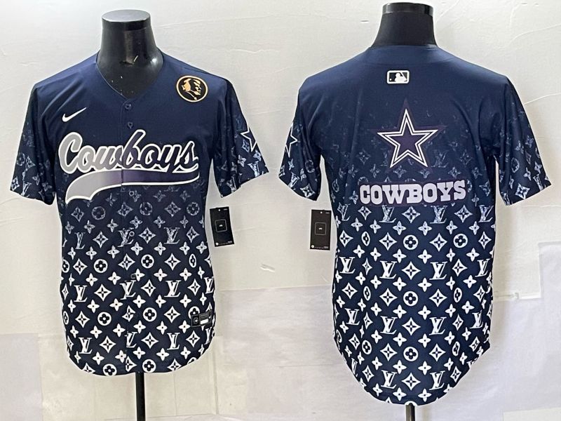 Men 2025 Dallas Cowboys Blank Drak Blue Nike Limited NFL Jersey 012